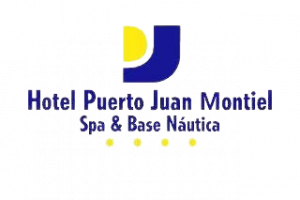 Logo del Hotel Puerto Juan Montiel. Lugar donde ha trabajado Esperanza Martínez como cortadora de jamón profesional.