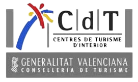 Logo del Centro de Turismo de la Generalitat Valenciana que avala el curso cortador de jamón y a la maestra cortadora de jamón profesional Esperanza Martínez